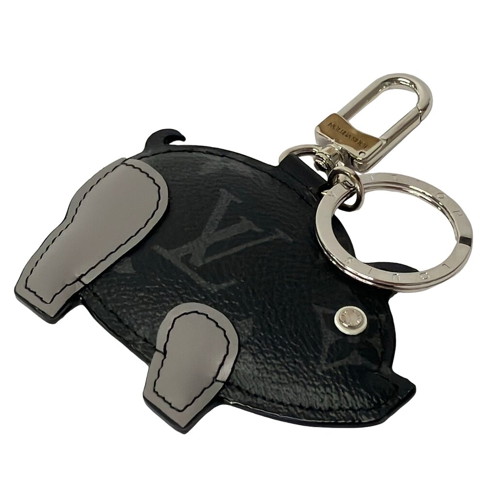 Louis Vuitton Porto Cre Animal Pig (canvas) Bag Charm MP1994 Monogram Eclipse